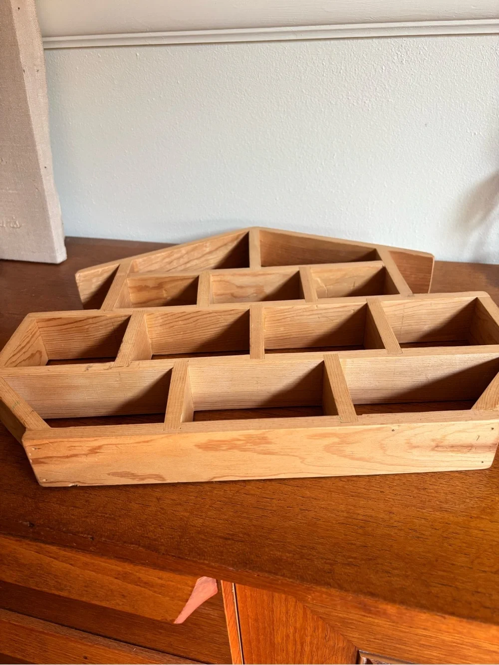 Trinket shelf ship house ark vintage wooden trinket display shelf